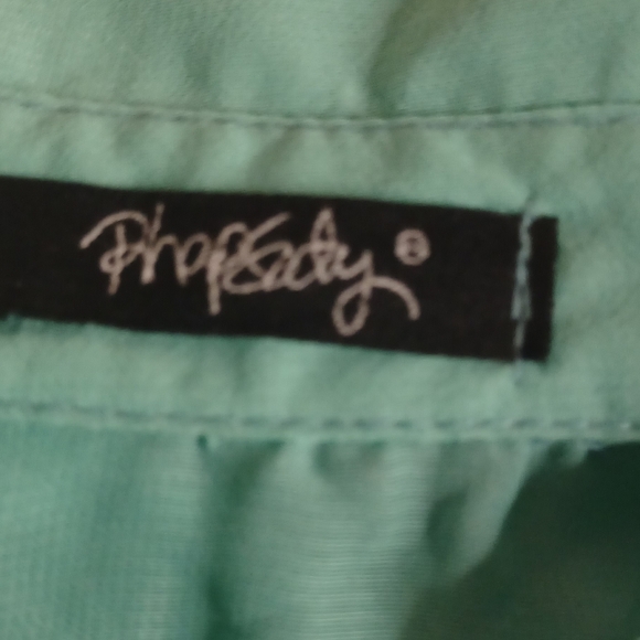 Rhapsody Women's Collared Tank with White Lace on Chest Button Up Front and Back - Picture 7 of 8